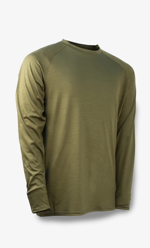 Bonnetier Merino Wool Long Sleeve Shirt H22 Kaki Millbrook Tactical LEAF Program
