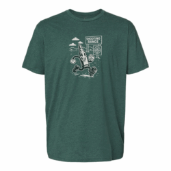 Black on Ammo Gone Ballistic Forest Green T-Shirt Front Millbrook LEAF Program Canada