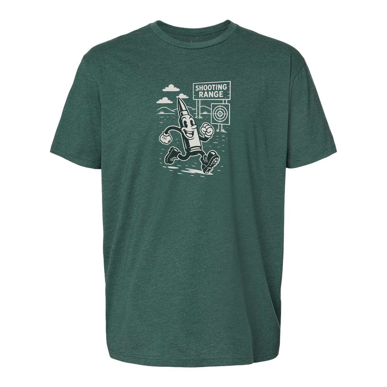 Black on Ammo Gone Ballistic Forest Green T-Shirt Front Millbrook LEAF Program Canada