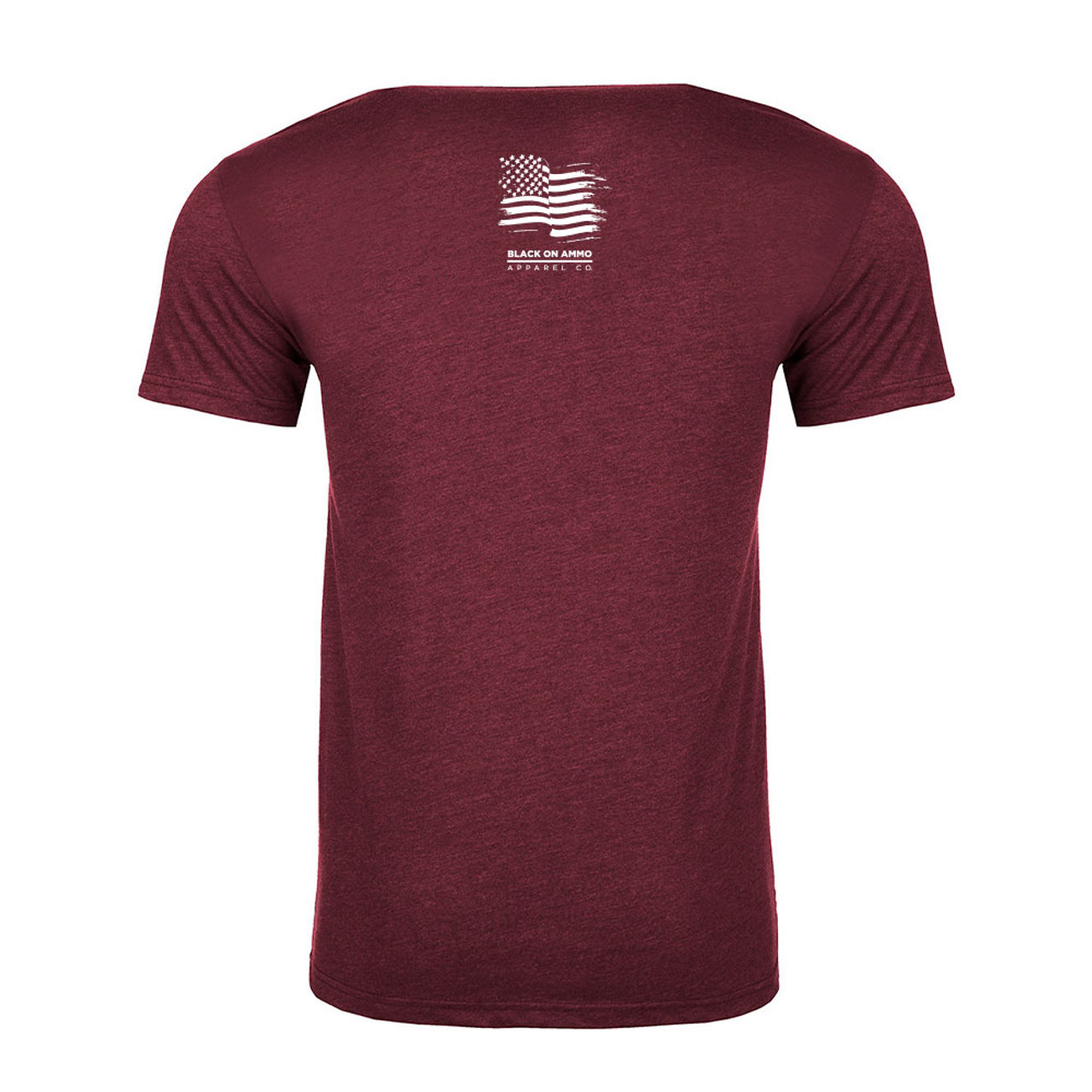 Black on Ammo Mermaid T-Shirt Maroon Back Millbrook LEAF Program Canada