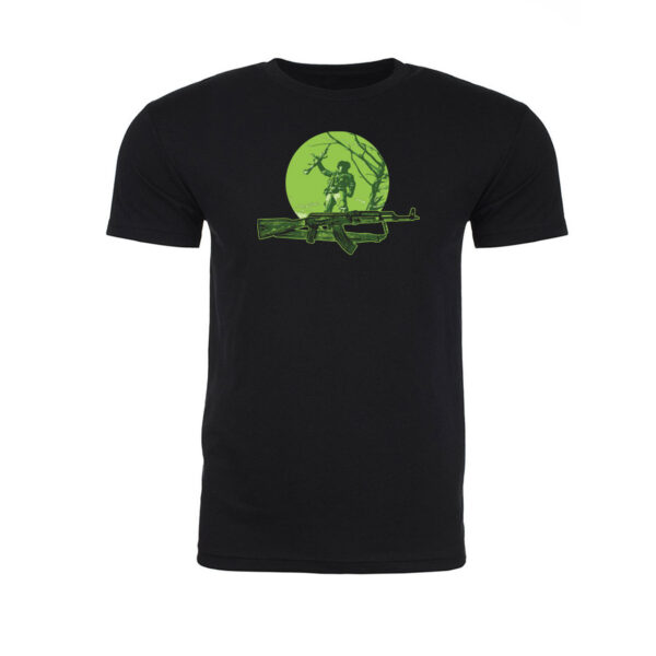 Black on Ammo NVG Wolverines Black T-Shirt Front Millbrook LEAF Program Canada