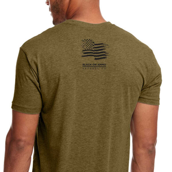 Black on Ammo War Knife T-Shirt Army Back Artwork Millbrook LEAF Program Canada